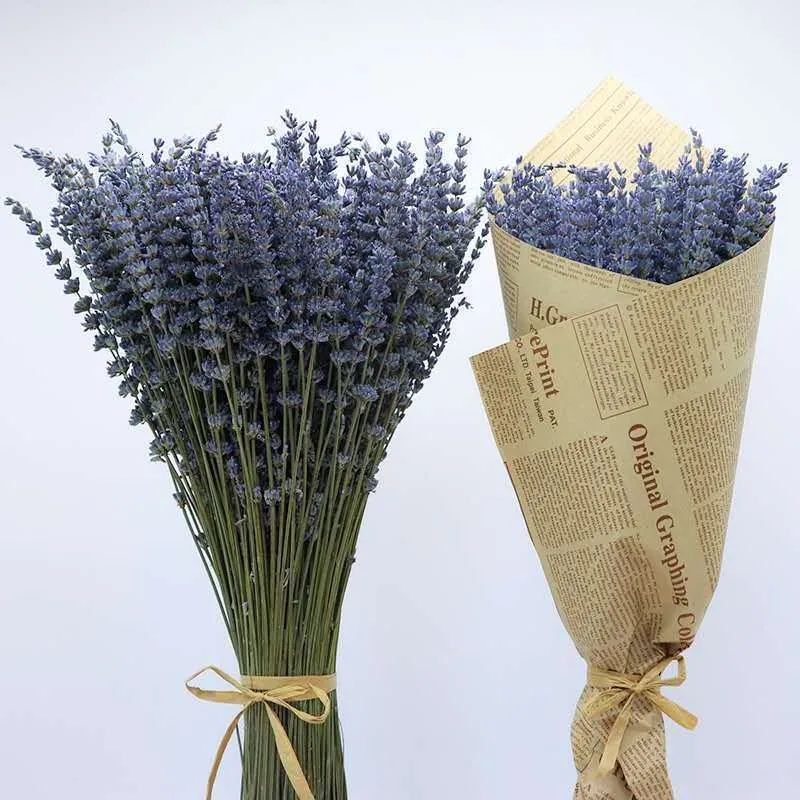 Faux verdure florale 50/100 g de lavande, bouquets de fleurs séchées naturelles pour décoration d'intérieur haut de gamme, parfum esthétique pour la décoration de mariage de la Saint-Valentin 230926