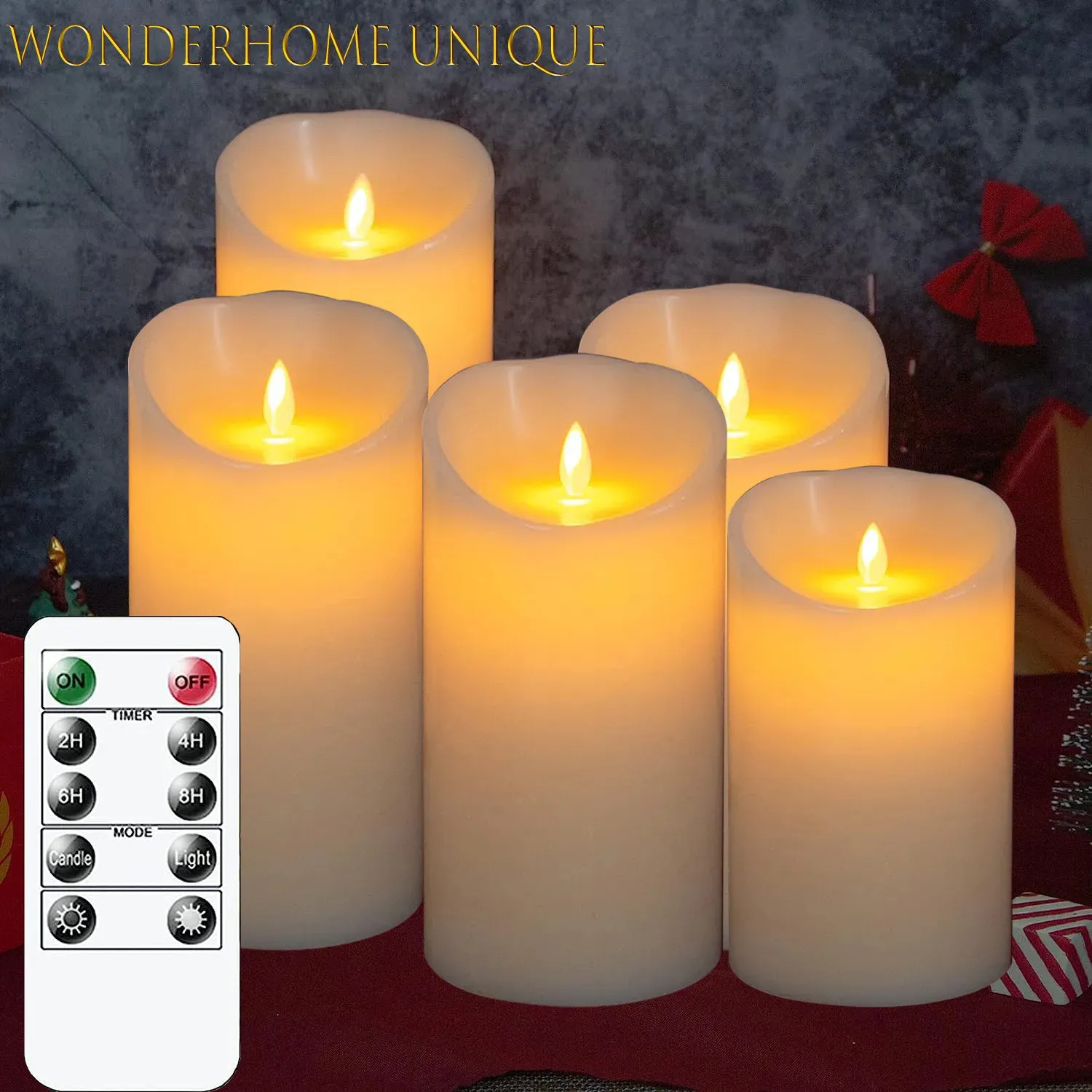 Bougie LED sans flamme avec télécommande RVB, veilleuse, fête à la maison,  décoration de chambre de Noël - AliExpress