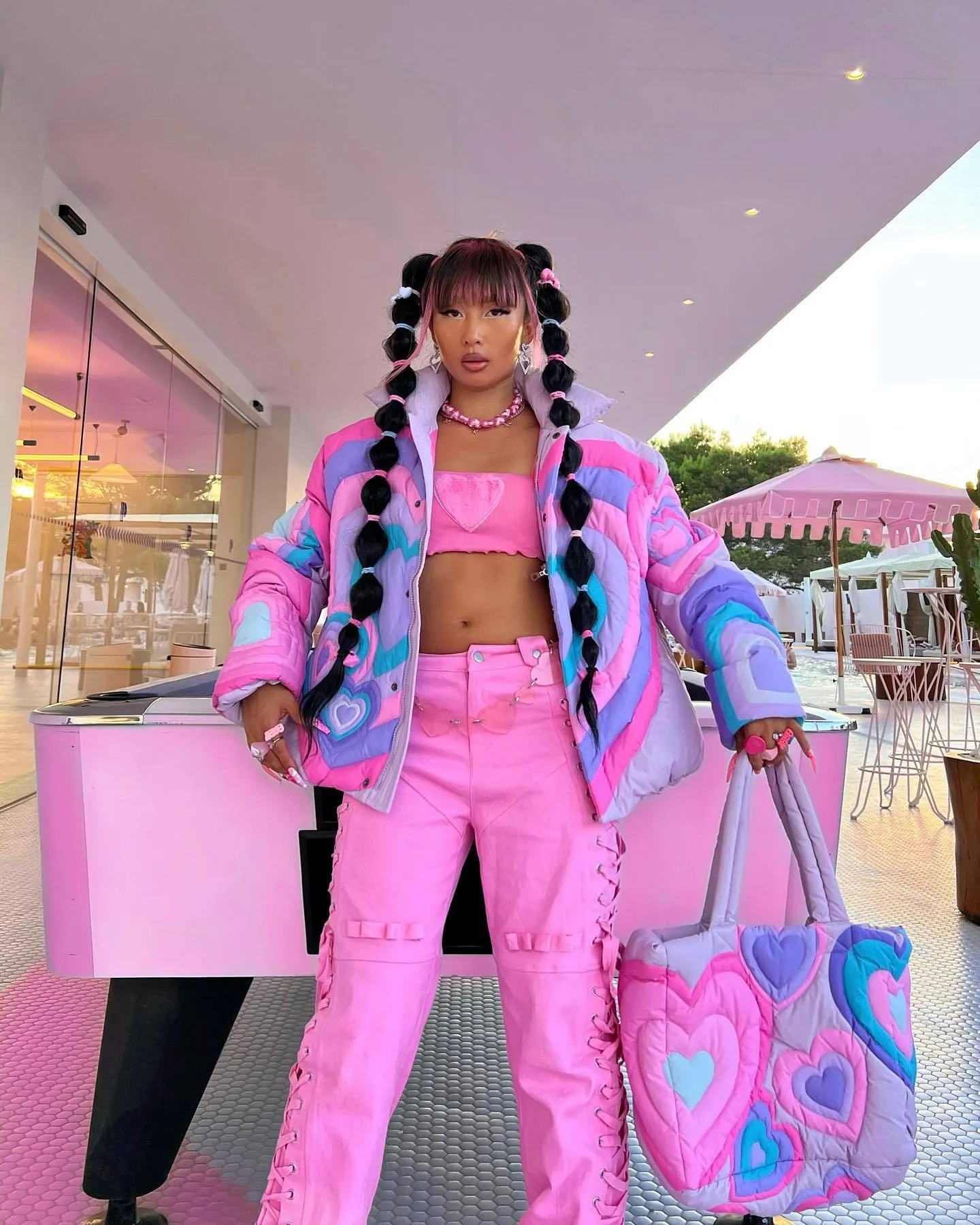 Save Big on Bulk Rainbow Jacket Women Women's Jackets Streetwear Rainbow  Love Print Winter Warm Jacket Women Outfits Long Sleeve Zipper Thick Bubble 