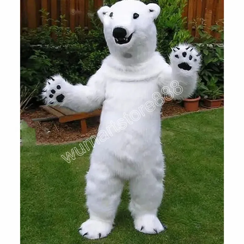 Costume Mascotte Orso Polare Natalizio – Completo Per Adulti Uomo Donna – Bianco - Foto 3
