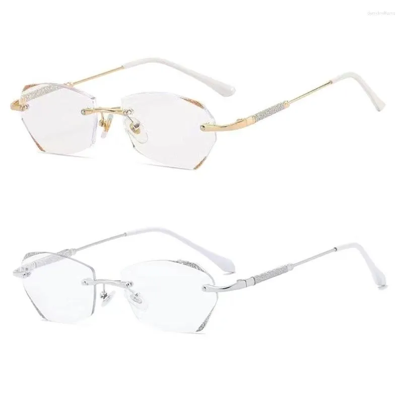 Solglasögon vintage Vision Care Portable Diamond Eye Protection Anti-Blue Light glasögon Myopia Glasögon Ultra Frame