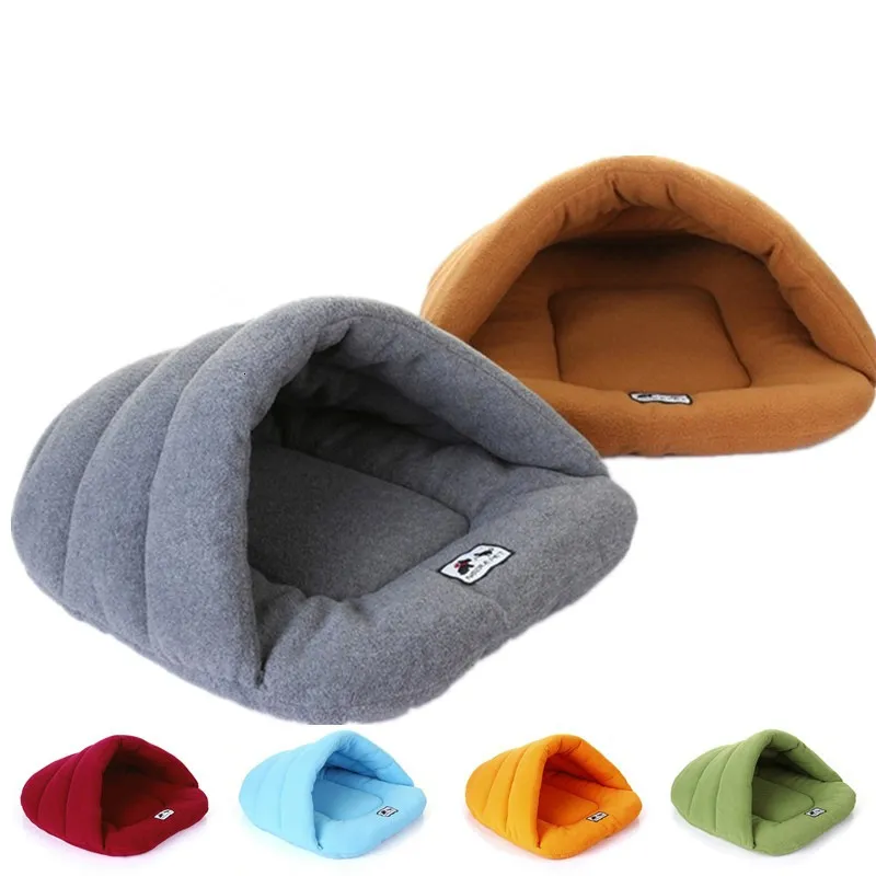 kennels pens Weiche Polar Fleece Hundebetten Winter Warme Haustier Beheizte Matte Kleine Hundewelpen Zwinger Haus für Katzen Schlafsack Nest Höhlenbett 230926