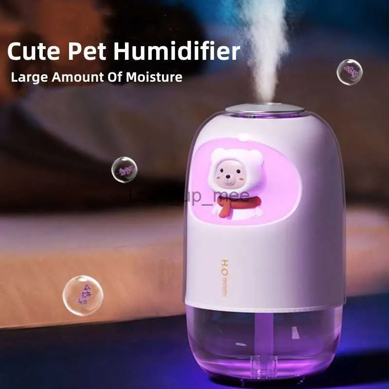 Luchtbevochtigers 150 ml luchtbevochtiger Draagbare aromatherapie Mini thuiskantoor Auto USB Verstuiver Mister Cute LED-nachtlampje Essentiële oliën diffuser YQ230927