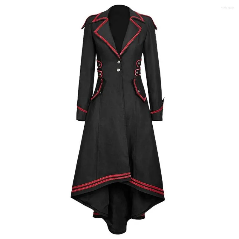 Casual Dresses Women Vintage Button Up Dress Puff Sleeves Steampunk Cosplay Jakcet Slim Fit Retro Lady Long Victorian Gothic Halloween