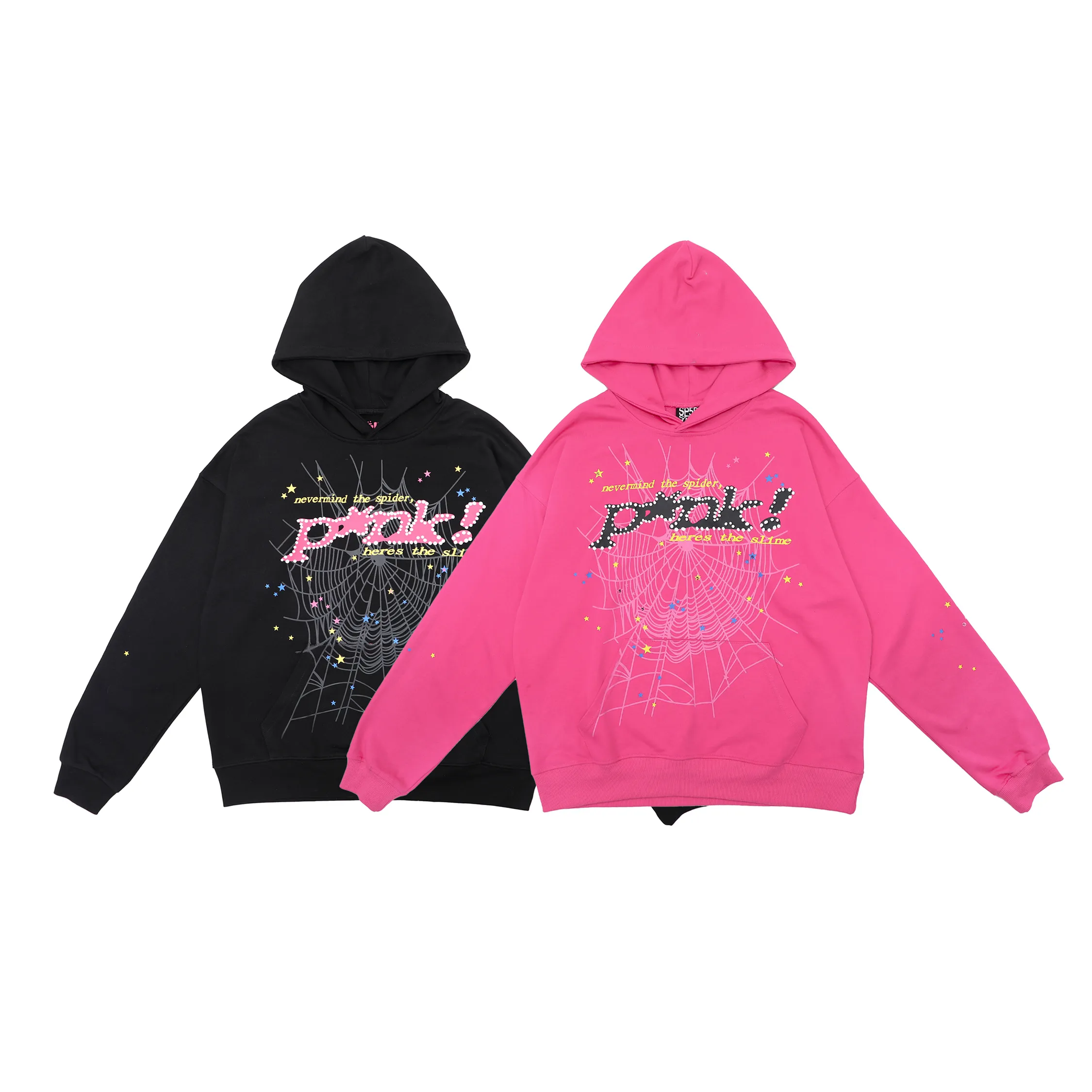 رجال الرجال للرجال Sweatshirts Spider Men Women Womener Hoodie Loose Foam Print Pink Black Sp5der Young Thug 555555 T2