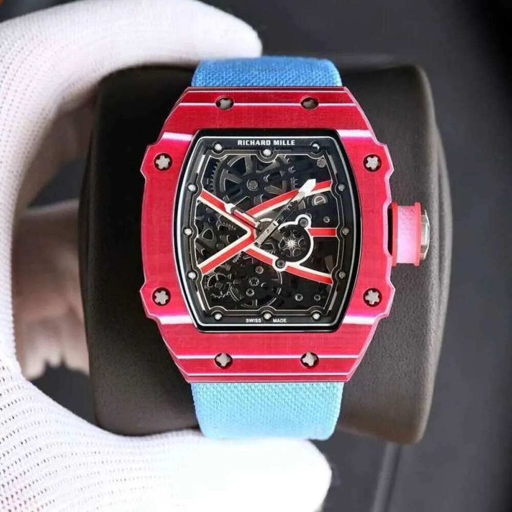 Superclone Richar Mechanical RM67 02 Skeleton Wrist Watch For Men NT7N Luxury With Carbon Fiber