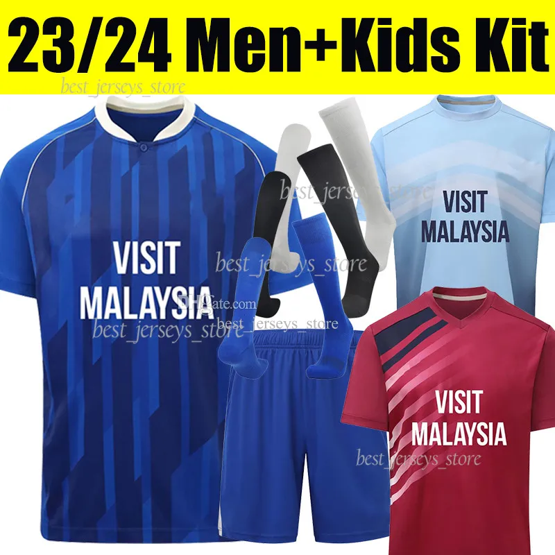 23/24 Cardiff Soccer Jerseys City Ramsey O'Dowda 2023 2024 Ralls Adams Wintle Sawyers Robinson Rinomhota Watters Football Shirts Men Kids Kit Kid