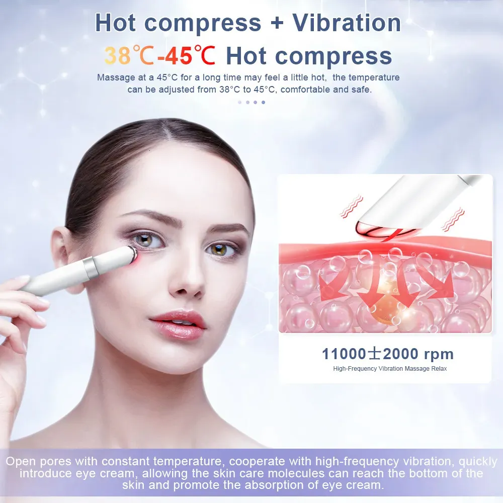 Electric Eye Massager EMS Vibration Massage Face Care Tool 5.12 × 0.87 ×  0.87 in Acrylic Rechargeable from Dhgate Face Care Devices