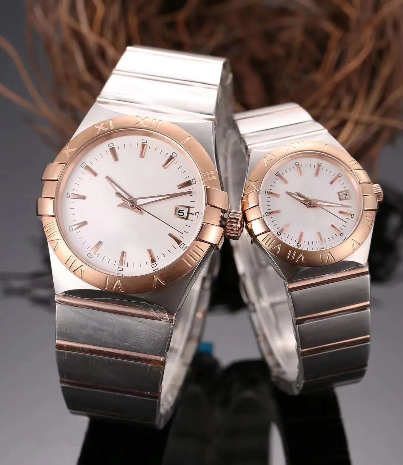 Relógio de grife relógios masculinos moda aço inoxidável safira relógio masculino à prova d'água