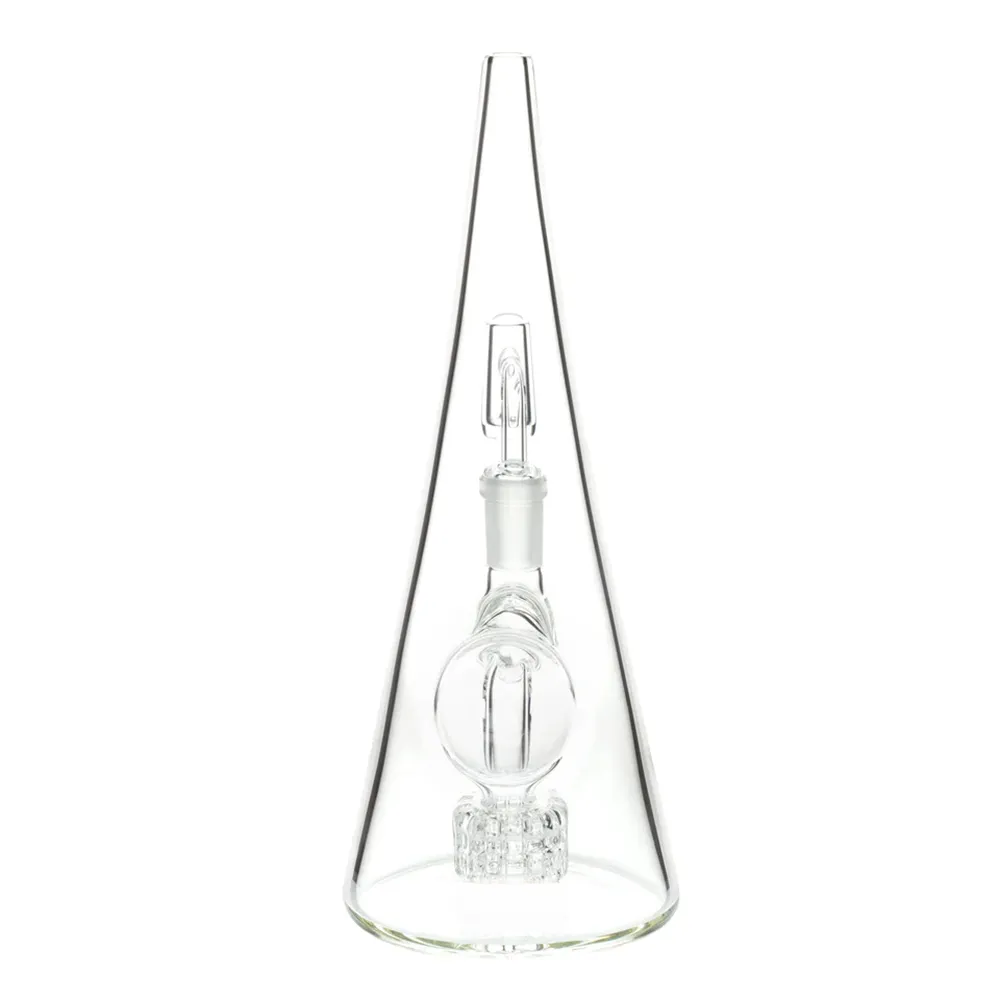 8 inch tall cone glass bong hookah thick glass smoking pipe with 14mm glass bowl