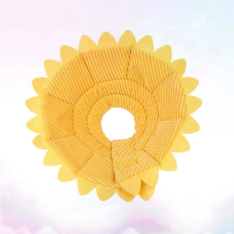 Dog Collars Pet Necklace Elizabethan Collar Kitten Cats Dogs Circular Sunflower