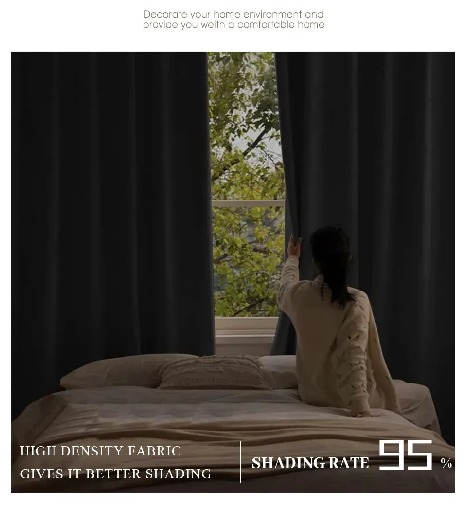 STQDEU Blackout - Tenda Oscurante Magnetica, 300 X 145 Cm, Senza Fori, Oxford 420D, 100% Nero, Per Camera Da Letto, Soggiorno, Cucina, Ufficio, Casa, Colore Nero