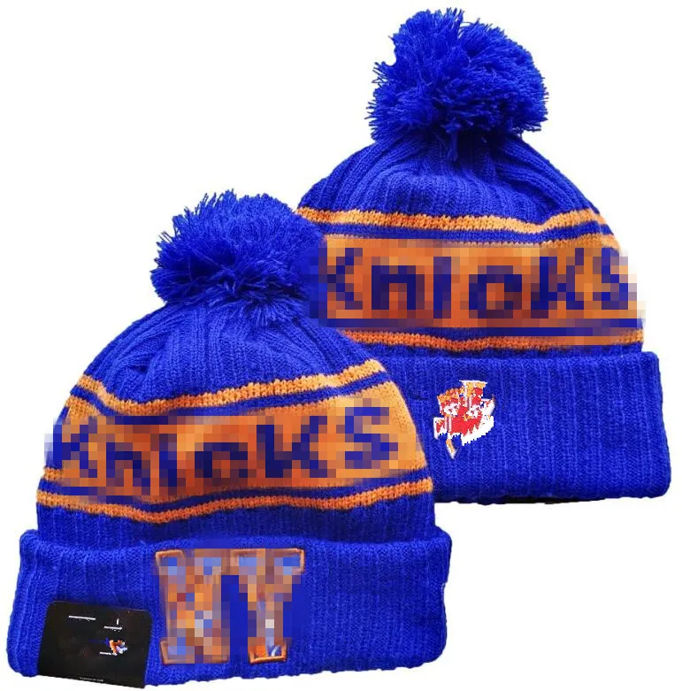 Knicks gorros nova iorque norte-americano basquete equipe lado remendo inverno lã esporte malha chapéu crânio bonés a4