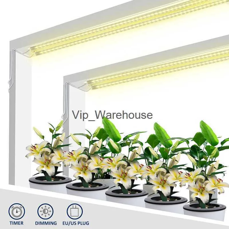 Grow Lights LED Grow Light -remsor med 4st Staples 40W Full Spectrum inomhuslampa för växter Phyto Lamp Phytolamp Timer Hydroponic Plant Shelf YQ230926 YQ230926