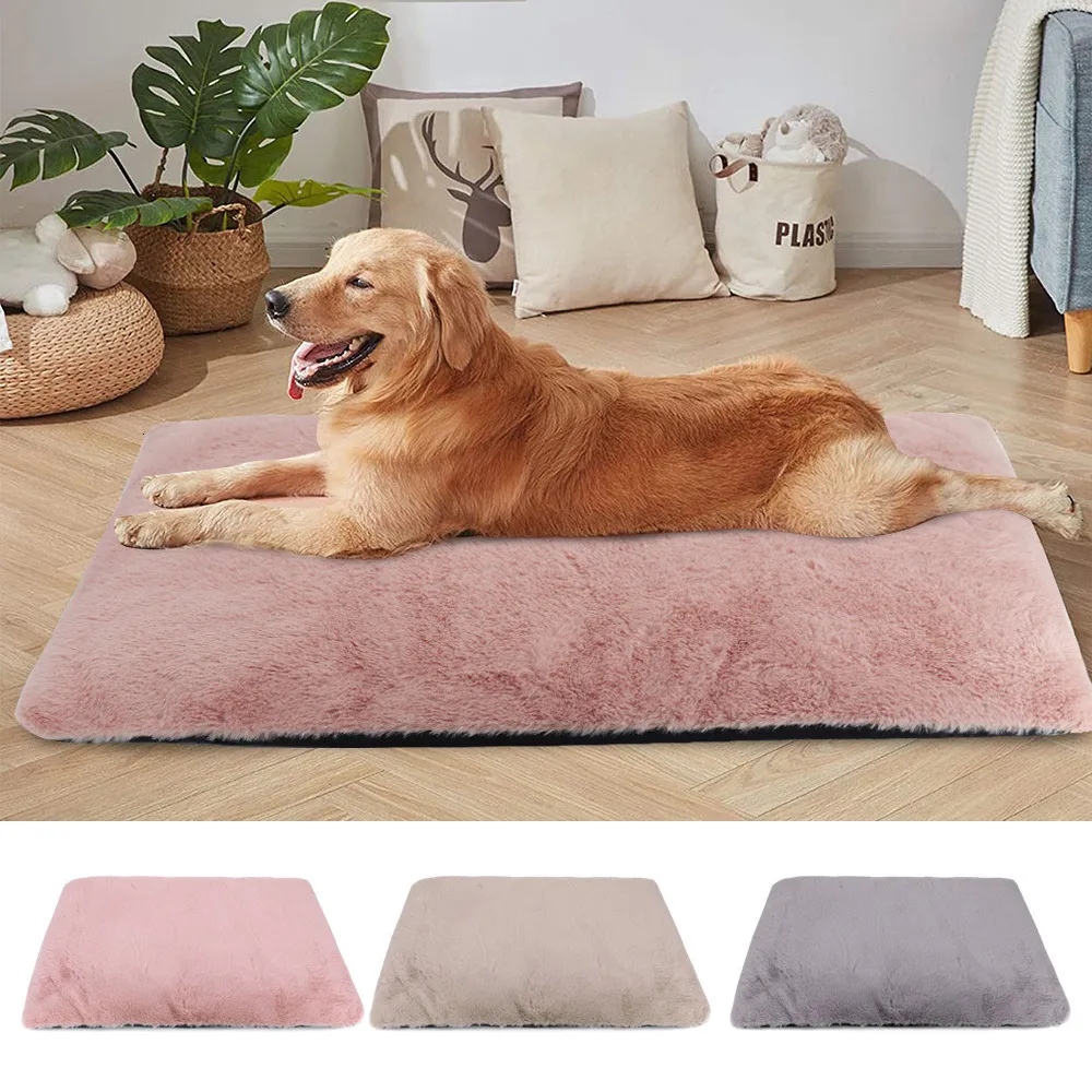 chenils stylos épais chaud chien lit tapis doux animal de compagnie coussin de couchage tapis lavable chiens chat lit avec coussins amovibles pour petits grands chiens 230926