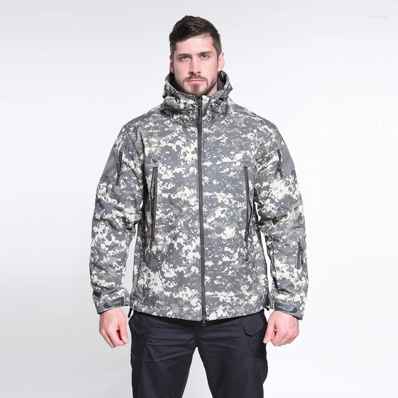 Heren trenchcoats verdikte waterdichte werkjas lange mouwen camouflage tactisch opladen buiten