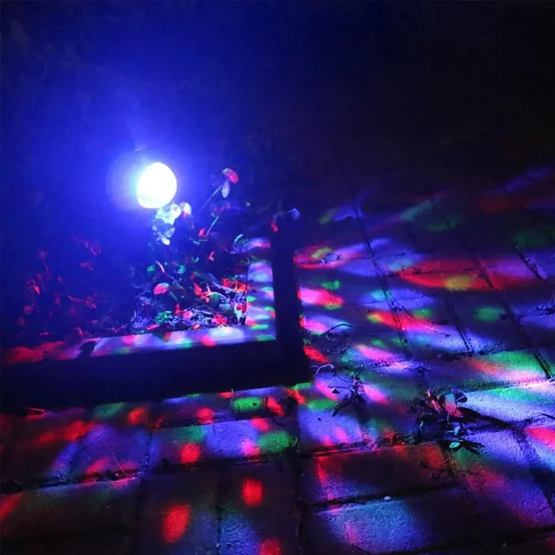 Solar laser Lights Magic Disco Ball Christmas LED Projector Light Coloful Rotate stage light For X-mas Holloween Party