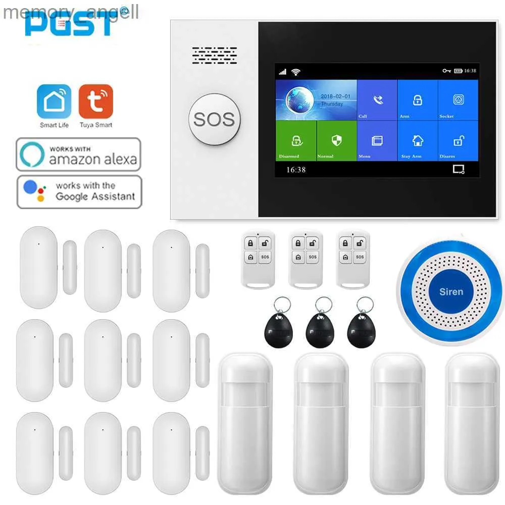 Alarm Systems PGST Wireless Home WiFi GSM Security Alarm System Burglar Home Security With PIR Motion Sensor Detector Burglar Alarm System YQ230927