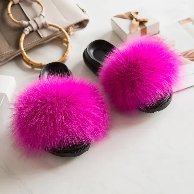 Plus size deals fur slides