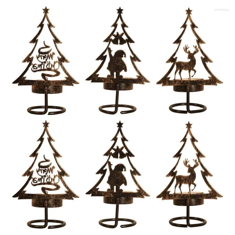 Candle Holders Festive Christmas Holder Tree Decorations Multi Function Perfect For Home Decor Festival Table Decors