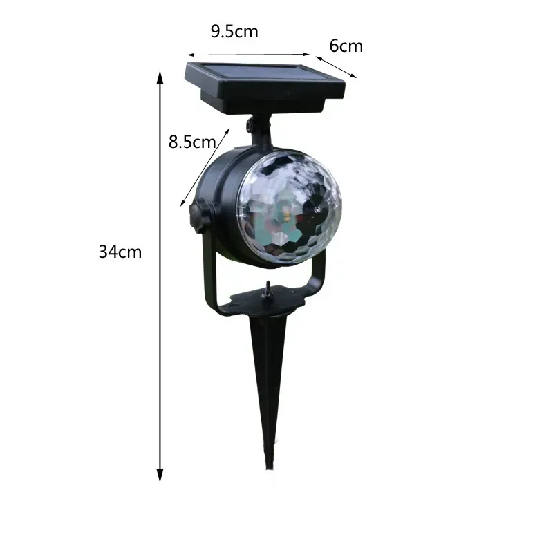 Solar laser Lights Magic Disco Ball Christmas LED Projector Light Coloful Rotate stage light For X-mas Holloween Party