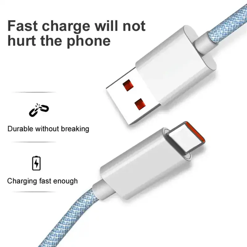 60W USB C-C Braided Cable for iPhone 15 Type C 20V 3A Fast Charging Cord izeso