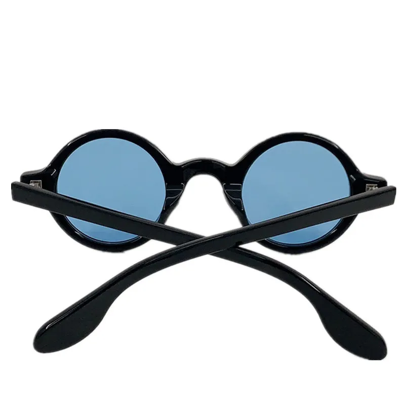 Qualité Design rétro-vintage lunettes de soleil rondes prince UV400 polarisées Italie lunettes de planche pure Johnny Depp zolmn lunettes étui complet