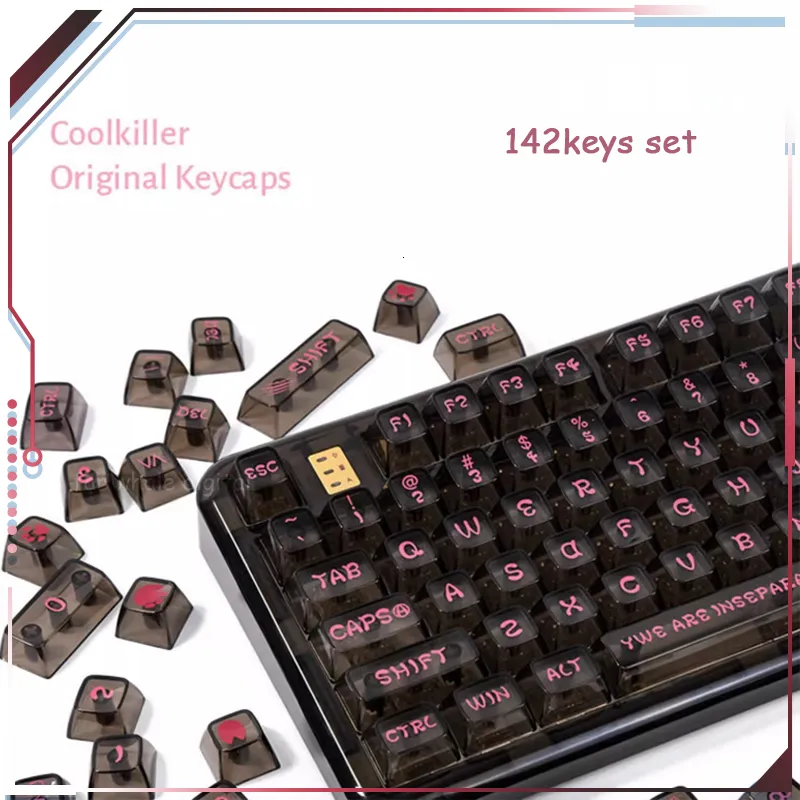 Keyboards CoolKiller Transparent Keycap PC ABS CSA V2 height For Keydous Keyboard Accessories Pc Gamer Keycaps 61 68 98 104 Keys Desktop 230927