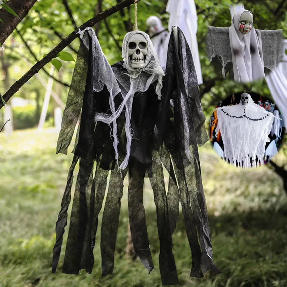 Altri articoli per feste per eventi Halloween Horror Teschio Decorazioni pendenti Fantasma All'aperto Casa stregata Puntelli pendenti spaventosi 230921