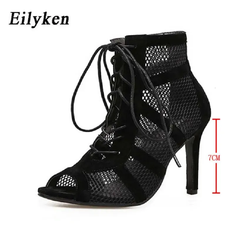 Chinelos Eilyken Sexy Moda Mulheres Sapatos Muito Leve Conforto Alta Qualidade Salto Fino Aberto Toe Sandálias Mulher Tamanho 43 230927