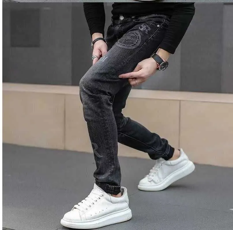 Men's Fashion Style Black Jeans Popular Monkey Zipper Denim Pants Jeans  Homme Slim Fit Skinny Denim Trousers | Wish