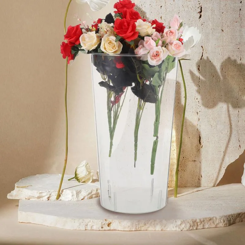 Vasi Risveglio Vaso di fiori Centrotavola Floreale Acrilico Secchio Ornamento da tavolo Fiori