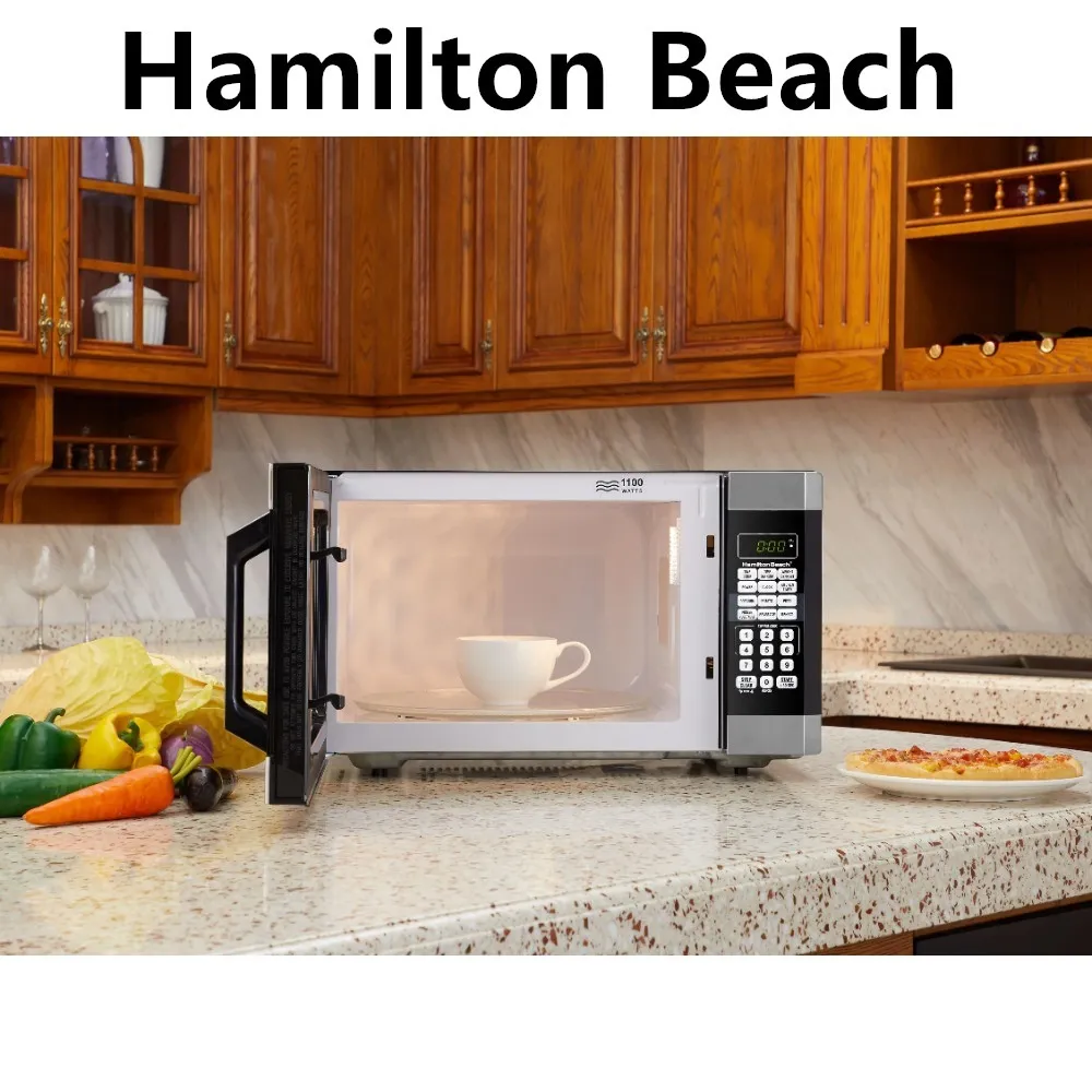 Yeni Hamilton Beach 1.6 Cu. Ft. Dijital mikrodalga fırın, paslanmaz çelik