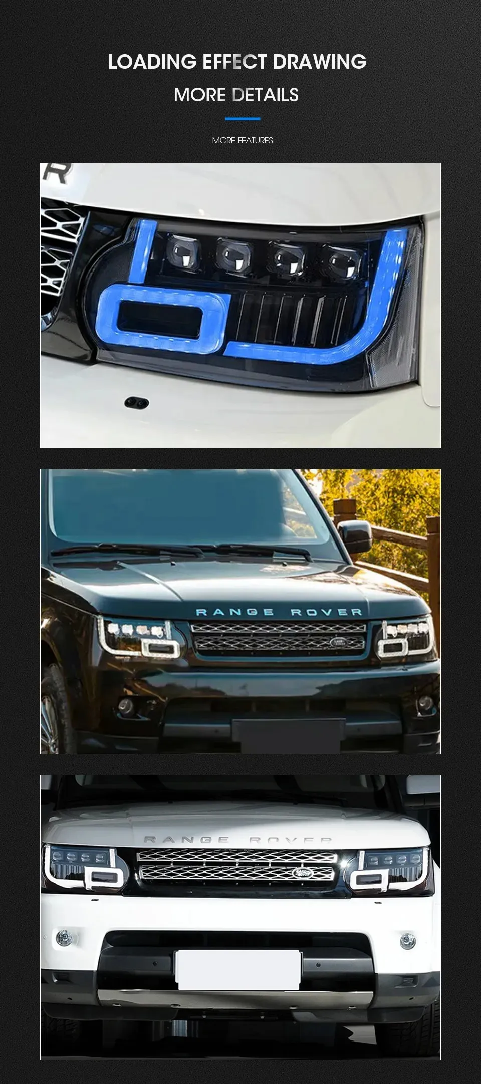 Range Rover Headlight Controls Executive LED Car Headlights For Range Rover Sport 2010 2013 DRL Turn ...