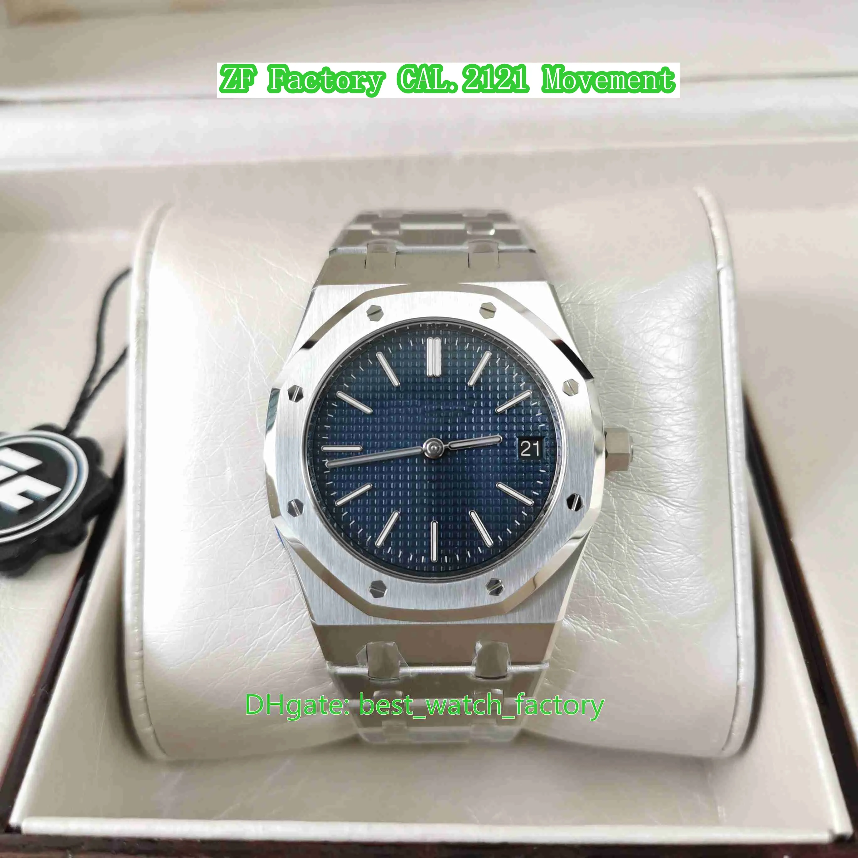 ZF Factory Mens Watch أفضل إصدار 39 مم × 8.5 مم 15202 الساعات الرقيقة الإضافية 15202IP.OO.1240IP.01 SAPPHIRE GLASS CAL.2121 MOVIESS AUTOMATION MENWATCHS