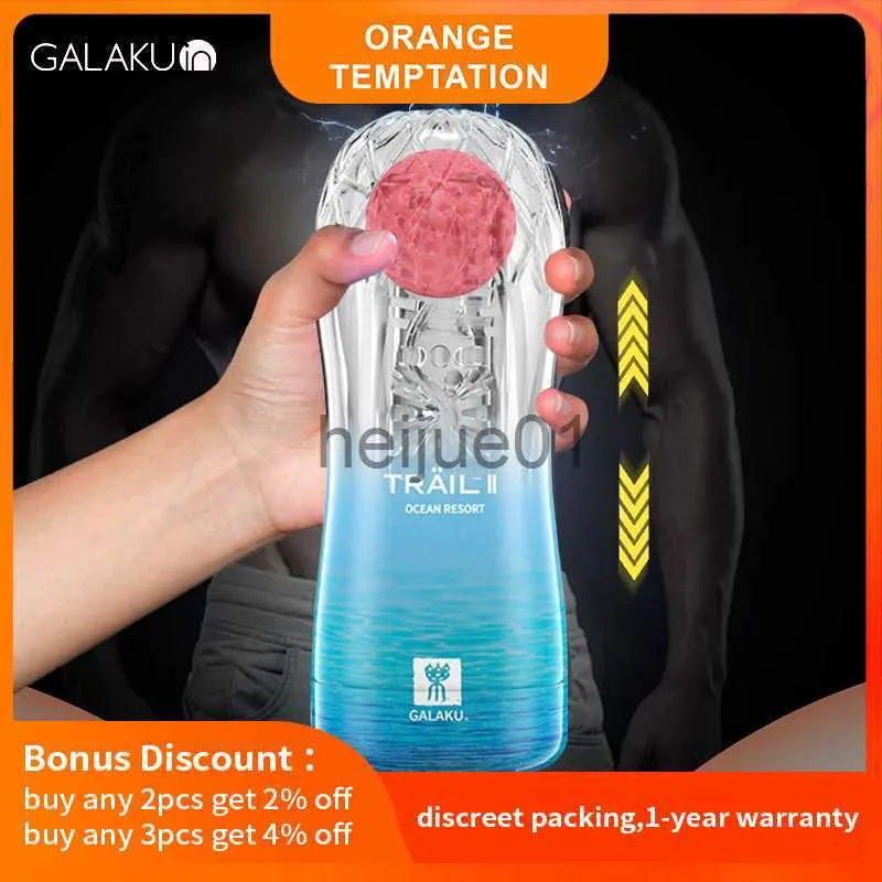 Masturbadores Galaku Trail Masculino Masrutbators Brinquedos Sexuais para Homens Bolso Buceta Realista Vagina Flesh Ligtht Silicone Adulto Somente Masturbação Cup X0926