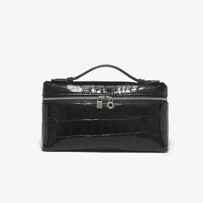 Designer Evening Bag Cosmetic Bags LP19 Crocodile Pattern Lunch Box Bag Ny Litchi Mönster Kohude Handväska Enkel axelväska för kvinnor