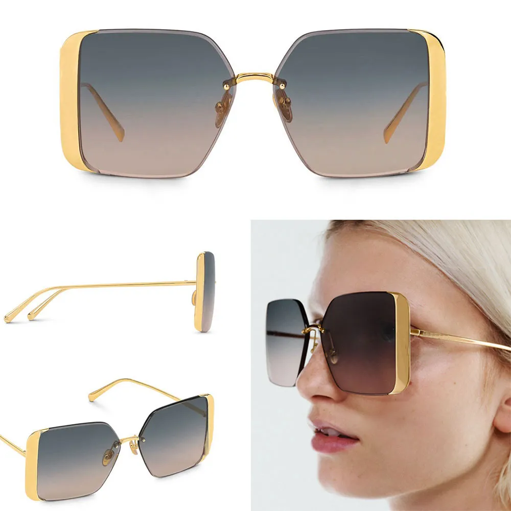 Metal Square Sunglasses Sun NOVO Estrutura de metal de óculos icônicos com requintadas penhas laterais finas 1994 OCCHIALI DA SOLO QUADRATI LOON METAL