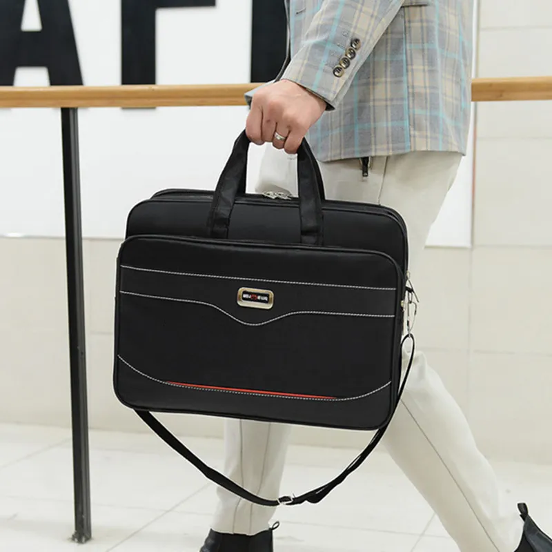 Maletines Moda Maletin de gran capacidad para hombres Multifuncion 14 Bolsa para computadora portatil Oficina Hombre Hombro Messenger Bag Bolso de