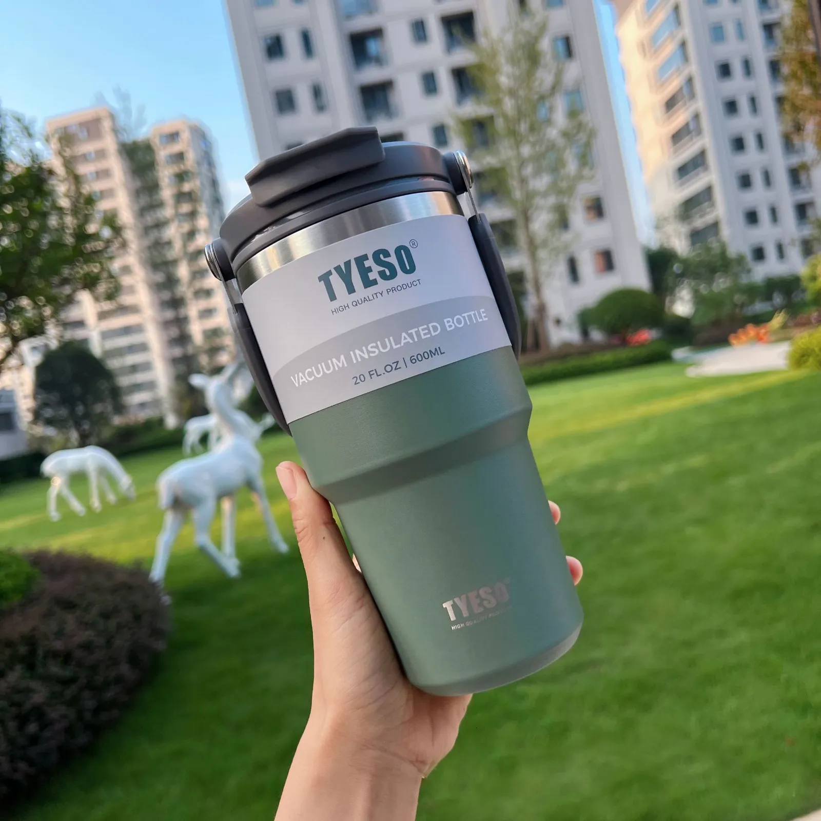 Mugs Tyeso Thermos Bottles Coffee Cup Stainless Steel Double-layer Insulation Cold And Hot Travel Mug Vacuum Flask Car Water Bottle 230927