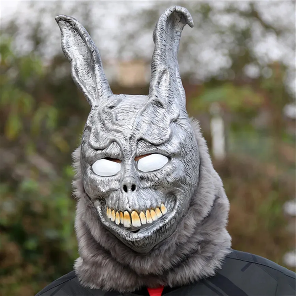 Maski imprezy anime frankie gniew rabbit zła maska ​​cosplay capy diabel zwierzę przerażające Halloween Full Face Costume Prop Carnival Temat 2309921