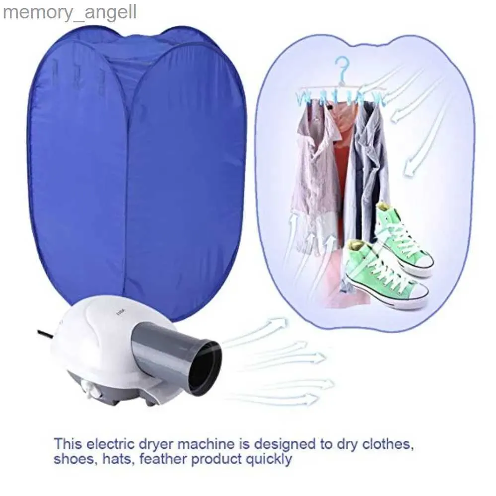 Machine de séchage de vêtements Vêtements électriques portables Séchage rapide Acier inoxydable Séchage Utilisation de voyage Suspendu 800W Rack Air chaud Cintre pliant étanche YQ230927