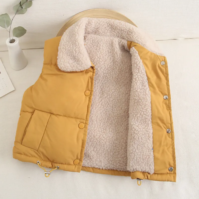 Gilet per bambini Gilet Giacche per ragazze Capispalla invernale Spessore Plus Velluto Giacca da ragazzo Anno Costumi Cappotti caldi Gilet con cappuccio per bambini 230926