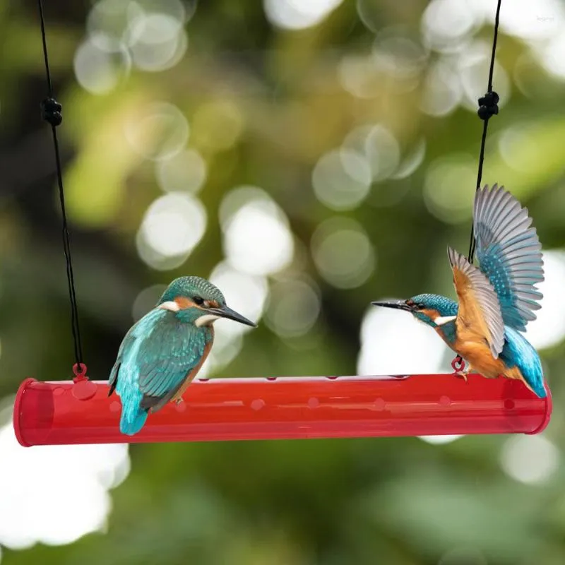 Andra fågelförsörjningar matare med hål 16 "transparenta fåglar som matar rörträdgård kolibri utomhus vildfrö