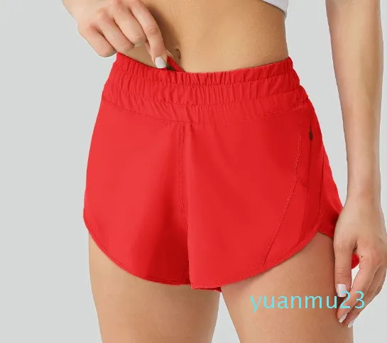 Pantalones cortos de yoga de tiro alto Pantalones cortos para correr de longitud corta con forro de tela Swift transpirable