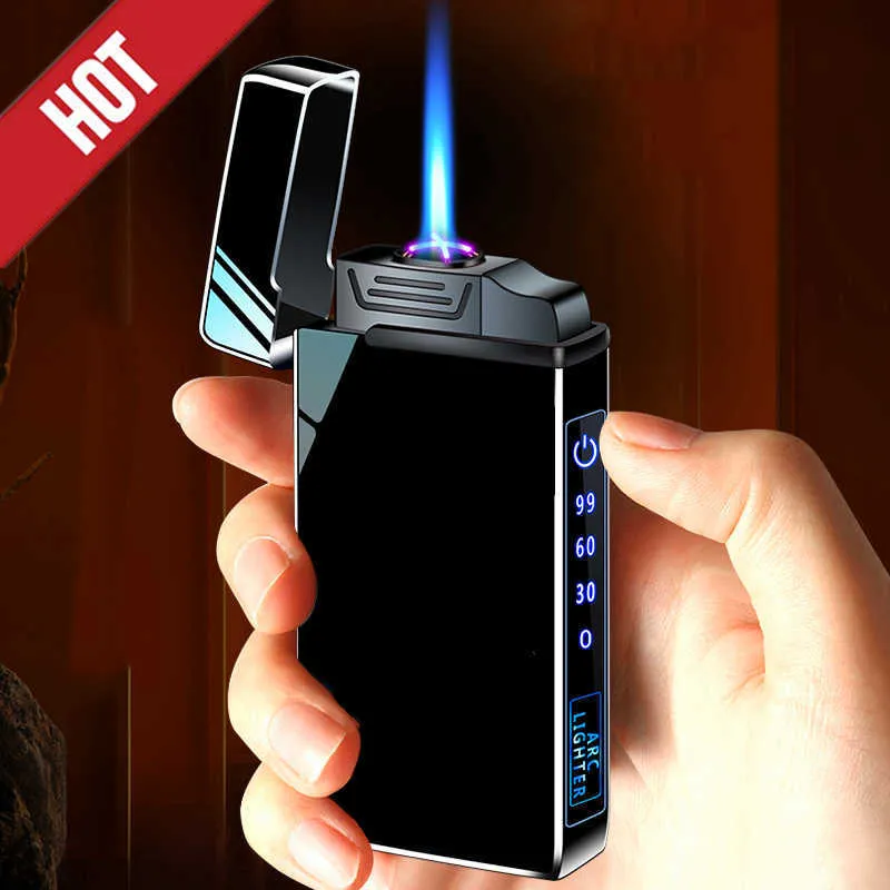 plasma cigarette lighter USB Plasma Lighter Windproof Double Arc Ignition Metal Rechargeable Cigarette  Lighter for Men from Dhgate Lighters