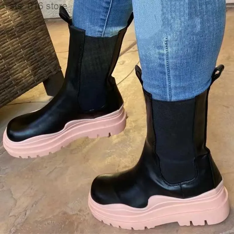 Plattform Boot Design 2022 Women's Fashion Fall New Ankle Boots Winter Shoes Plus Size 35-43 T230927 30 S