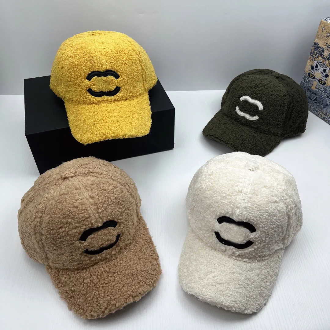 Berber Fleece Ball Caps City Designer Bucket Hat For Men Women Brand Letter Ball Caps Seasons Justerbara lyxiga dubbla bokstäver Baseballhattar Cap Binding Sun Hats Co