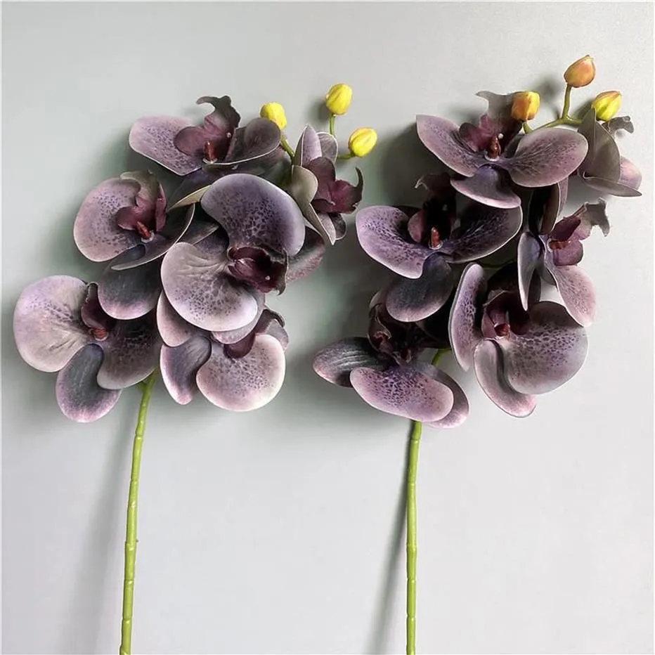 Hoofden Real Touch Orchidee Latex Kunstbloemen Voor Thuis Kamer Decor Woondecoratie Flores Artificiales Decoratieve Kransen185x