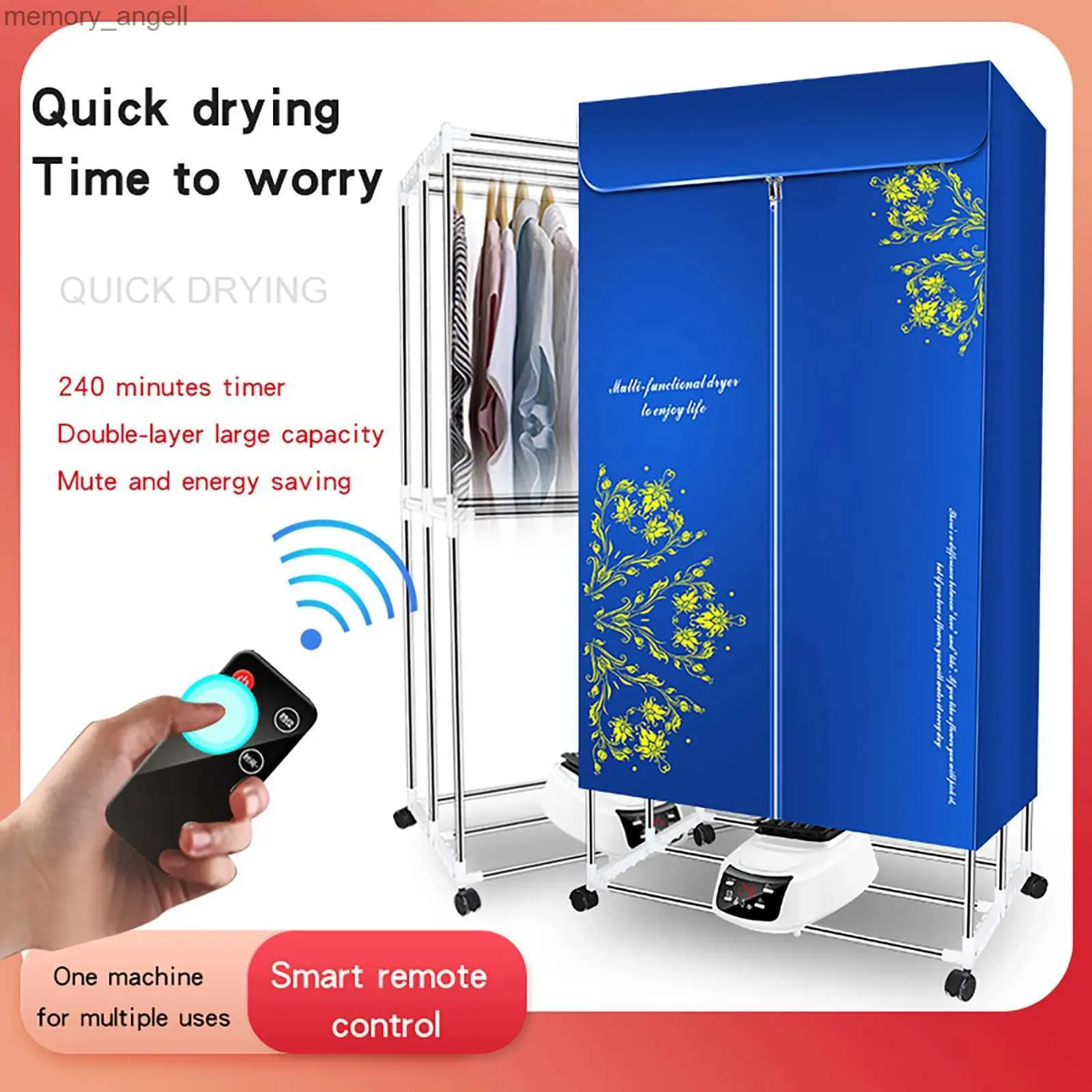 DHgate Electric Clothes Dryer With Remote Control Portable Laundry 